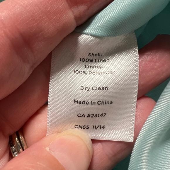 Talbots Seafoam Green Linen Blazer Jacket Size 16 Coastal Classic Preppy NWT - Picture 8 of 8
